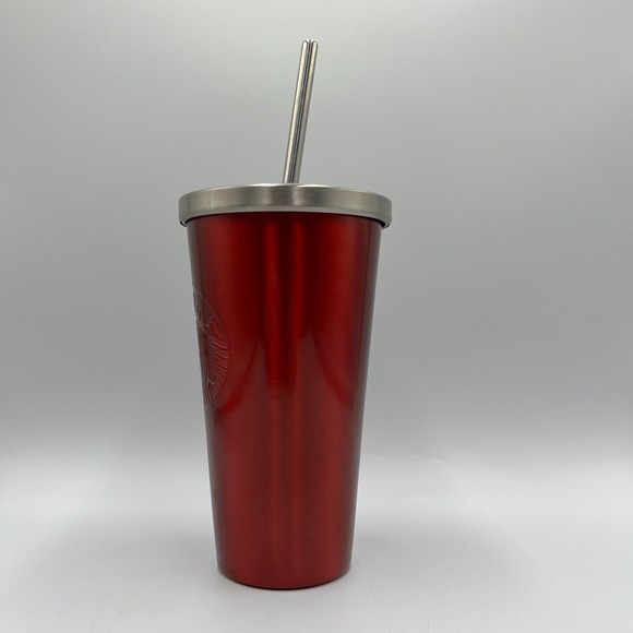 Starbucks Stainless Steel 16 oz Tumbler‎ Ruby Red with Silver Lid  & Straw Metal - Picture 4 of 16